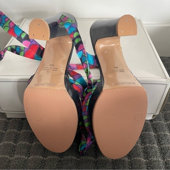 Marc Jacob Platform Multicolor Tie Up Pumps Size 9 - Picture 3 of 5